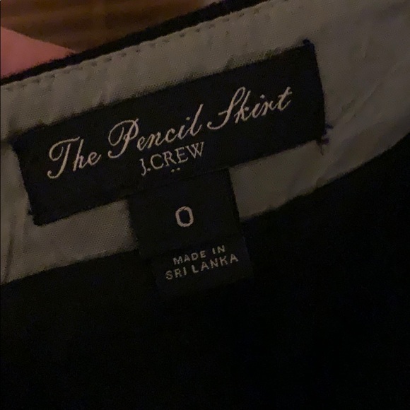 J.Crew | Black Wool Pencil Skirt (Size 0) - Picture 3 of 3